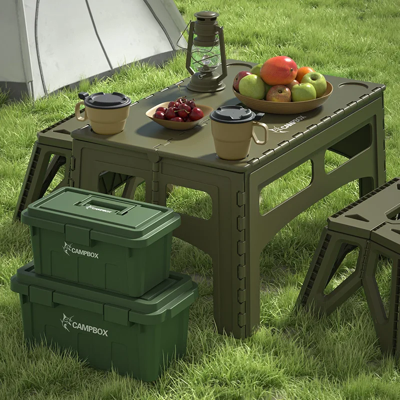 Outdoor Camping Exhibition - Mesa de Camping de plástico extendida