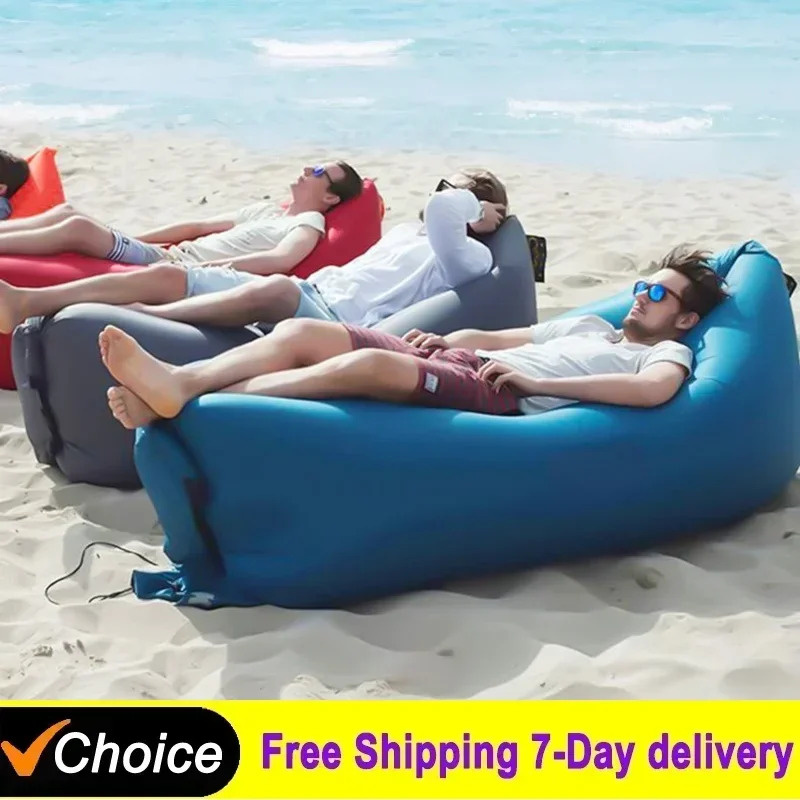 Bed Outdoor Camping - Sofá Inflable Portátil para Exteriores, Asiento
