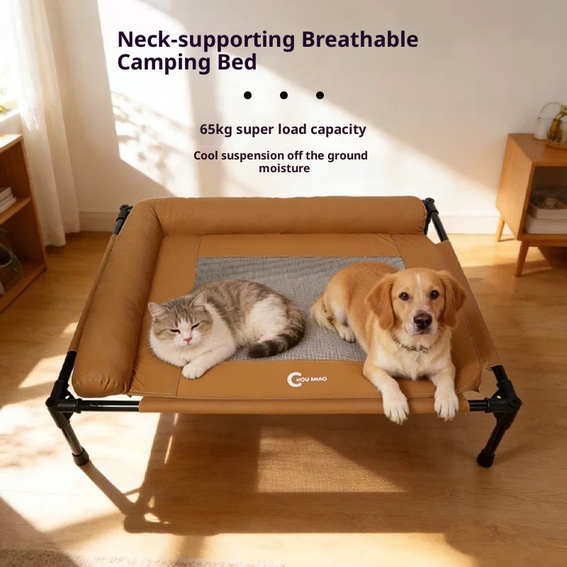 Outdoor Camping Dog Bed - Cama elevada para perros con malla
