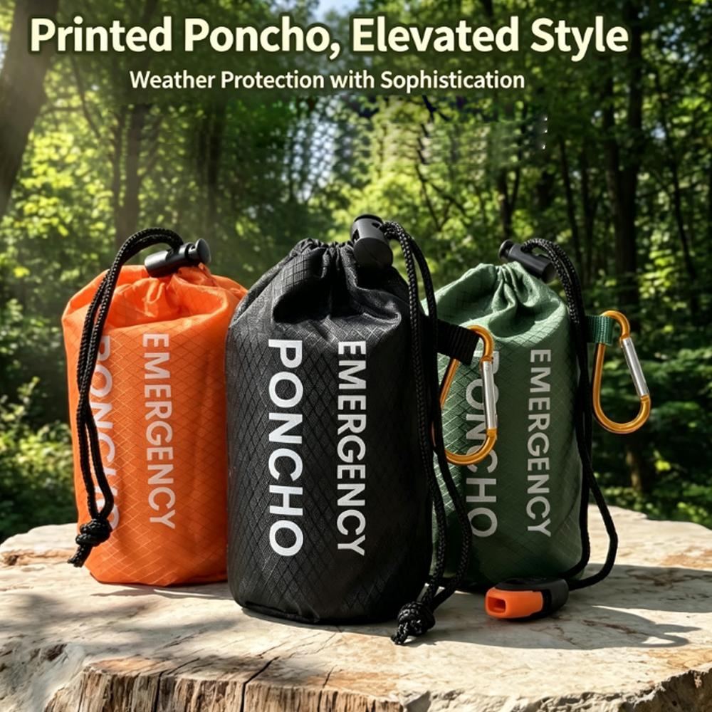 Kit de poncho impermeable port - Camping Rain Poncho reseña y precio