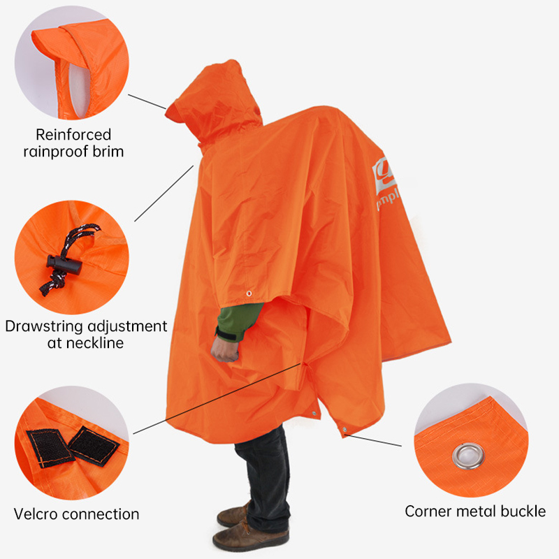 Impermeable 3 en 1, ligero, pa - Camping Rain Poncho reseña y precio