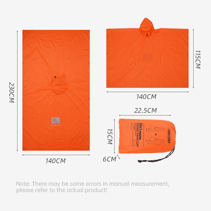 Impermeable 3 en 1, ligero, pa - Camping Rain Poncho reseña y precio
