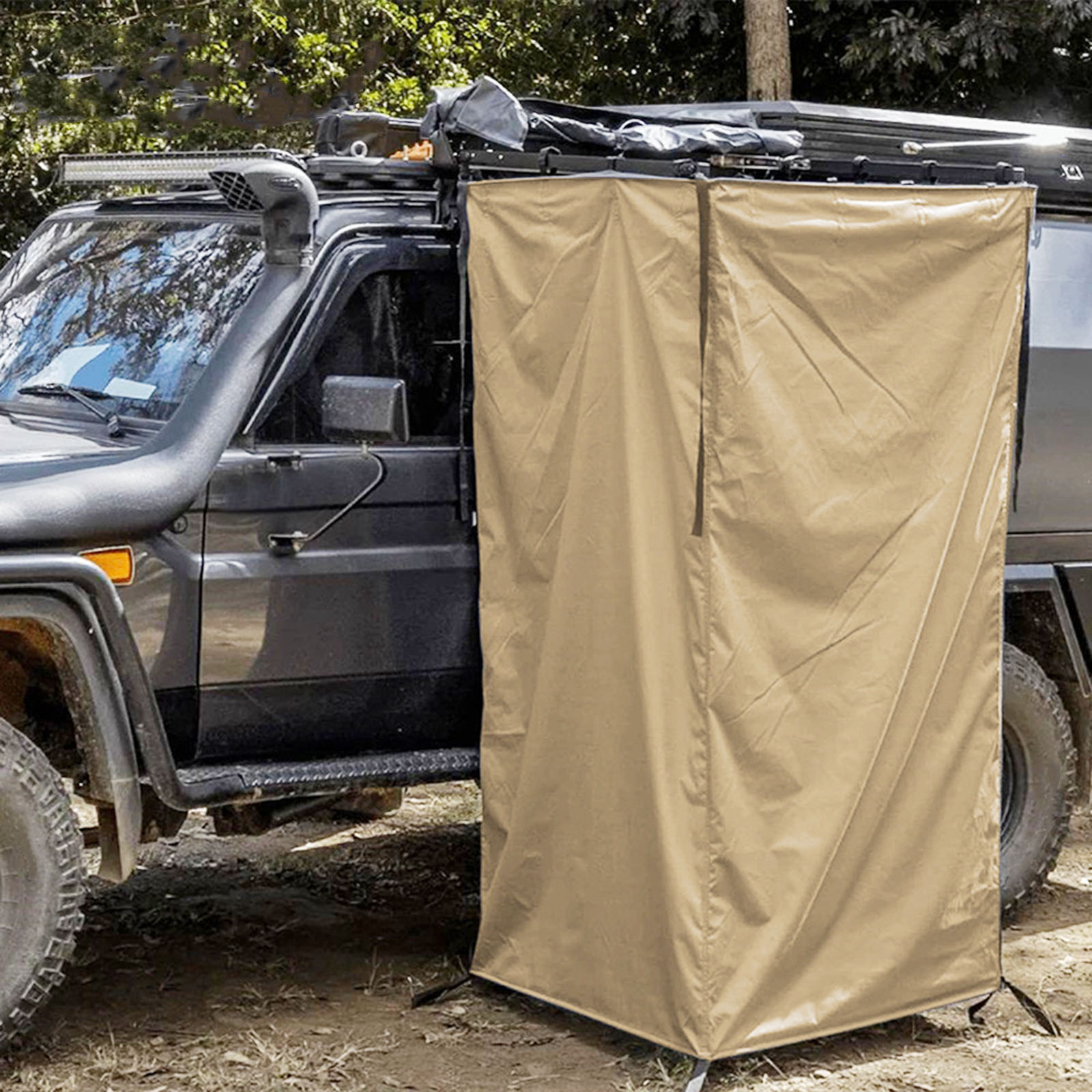 Tienda de ducha lateral portát - Outdoor Camping Van Tent reseña y precio