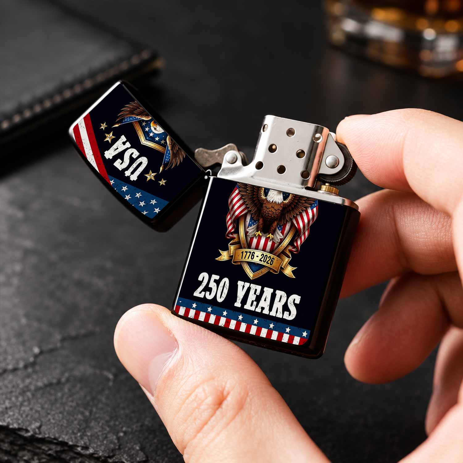 Encendedor patriótico de los E - Outdoor Camping Usa reseña y precio