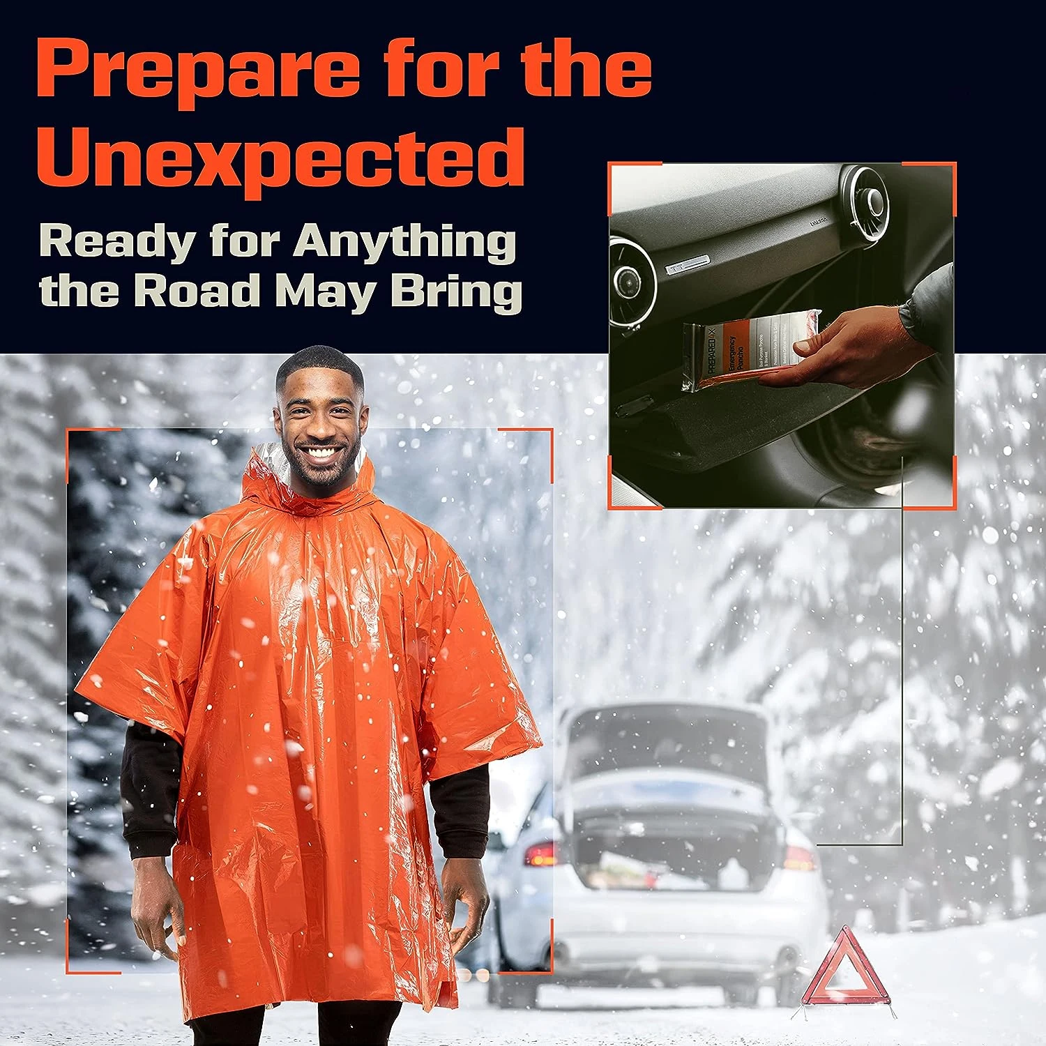Poncho impermeable de emergenc - Camping Rain Poncho reseña y precio