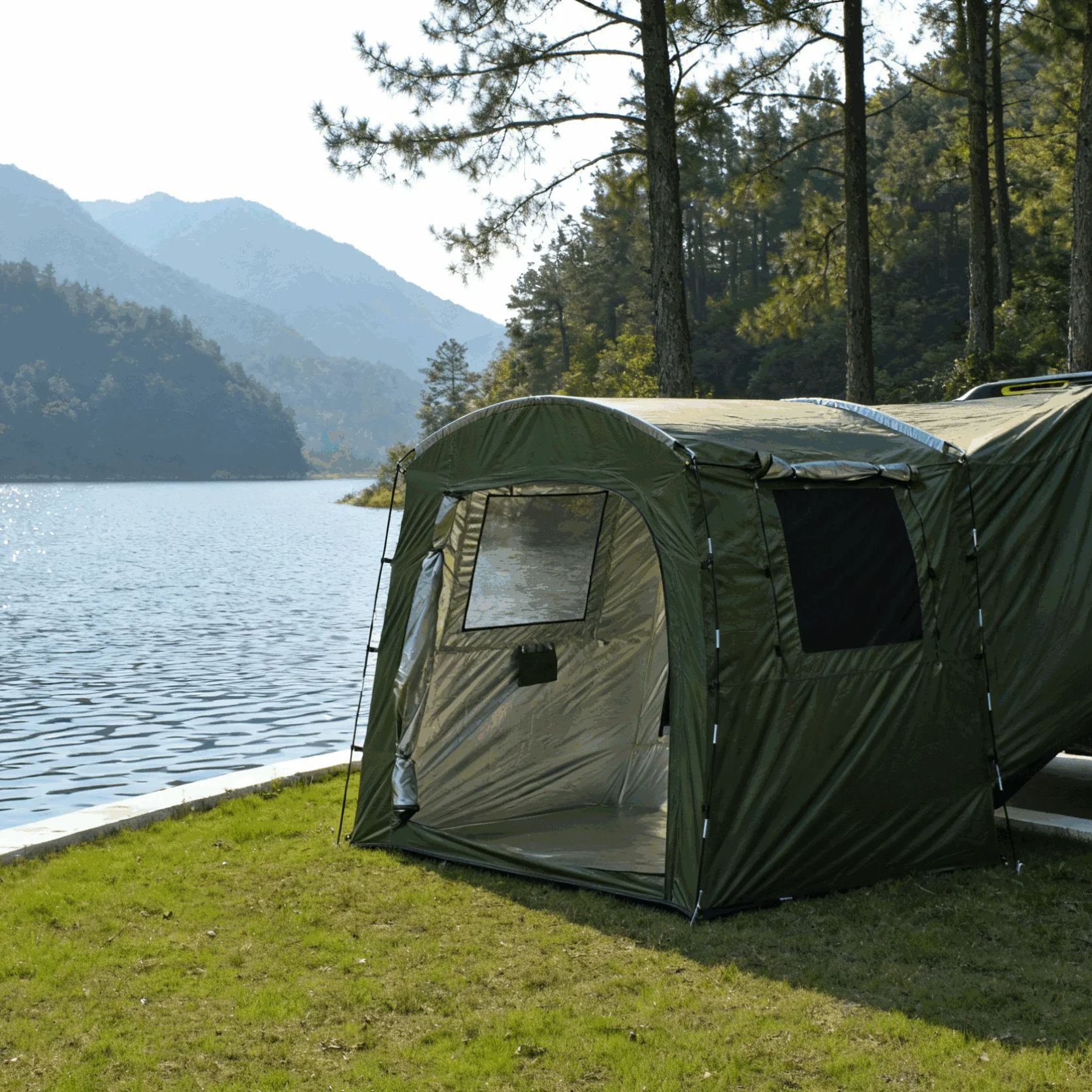 Tienda de campaña de extensión - Outdoor Camping Van Tent reseña y precio