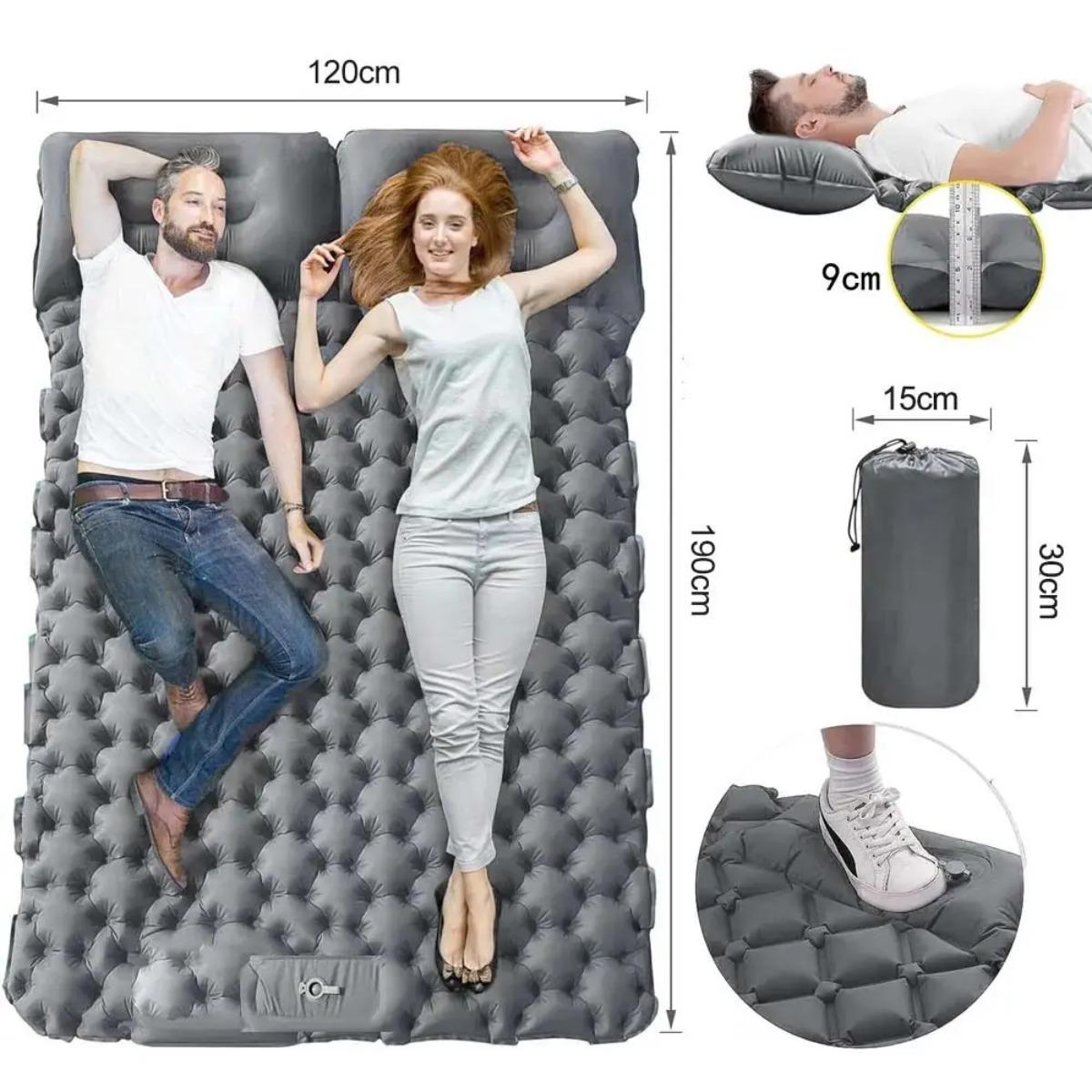 Colchón de aire inflable indiv - Outdoor Camping Rugs reseña y precio