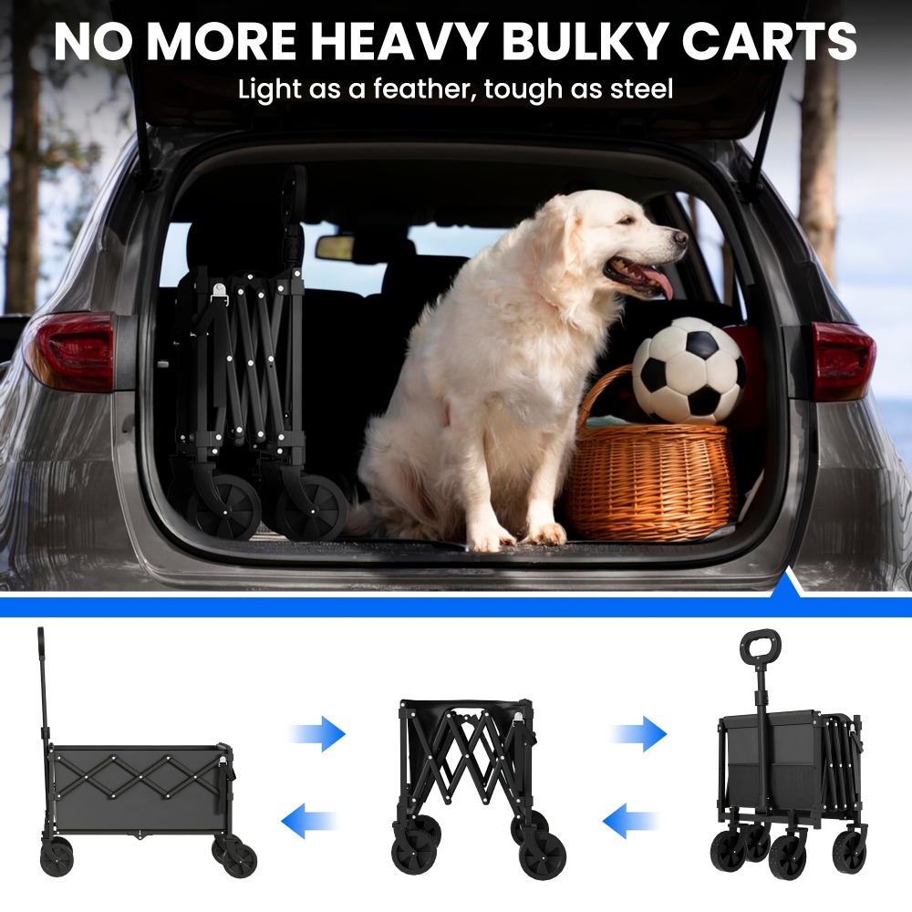 Carro de Jardín Plegable con C - Outdoor Camping Trolley reseña y precio