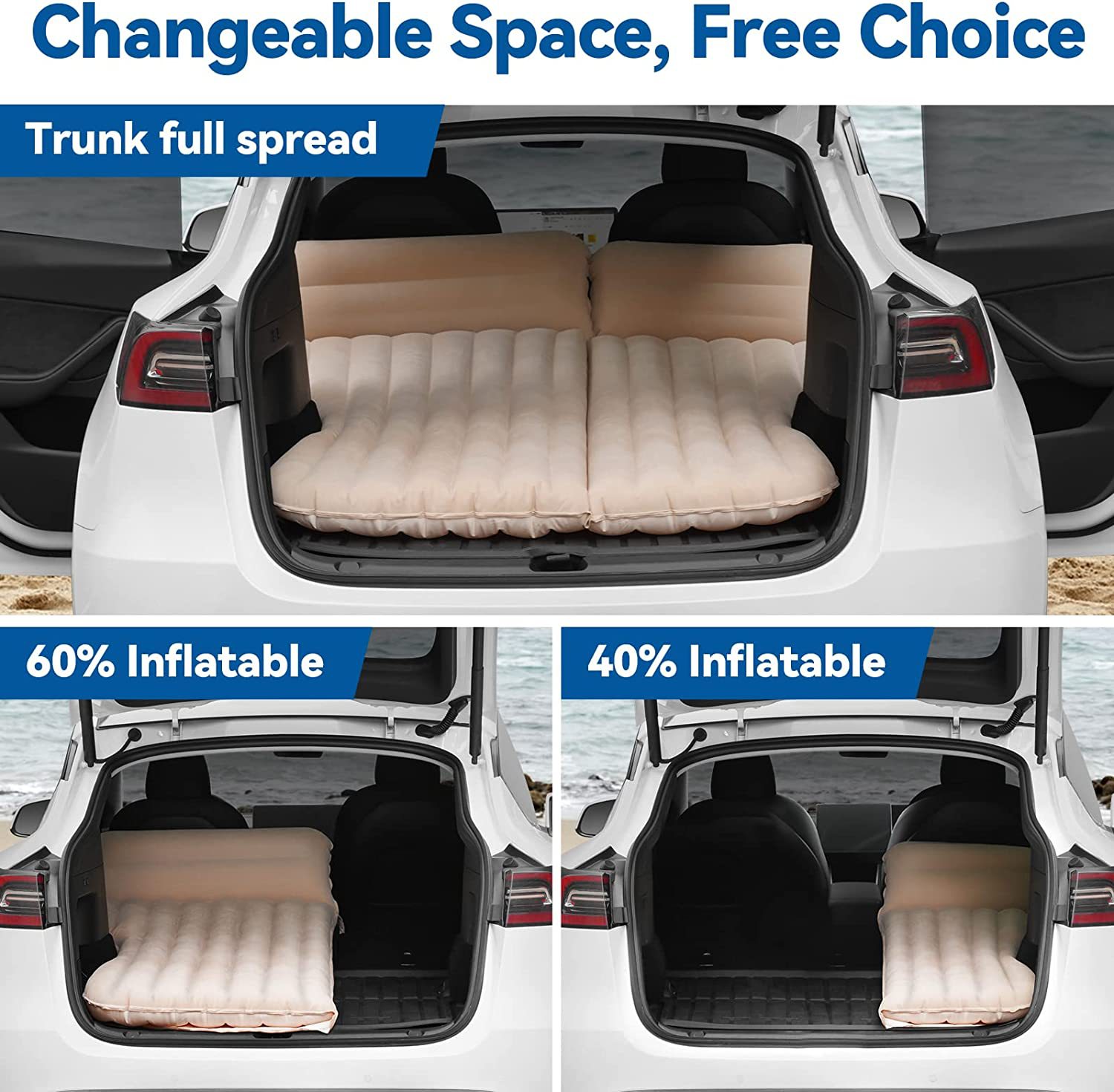 Cama inflable para coche Tesla - Bed Outdoor Camping reseña y precio