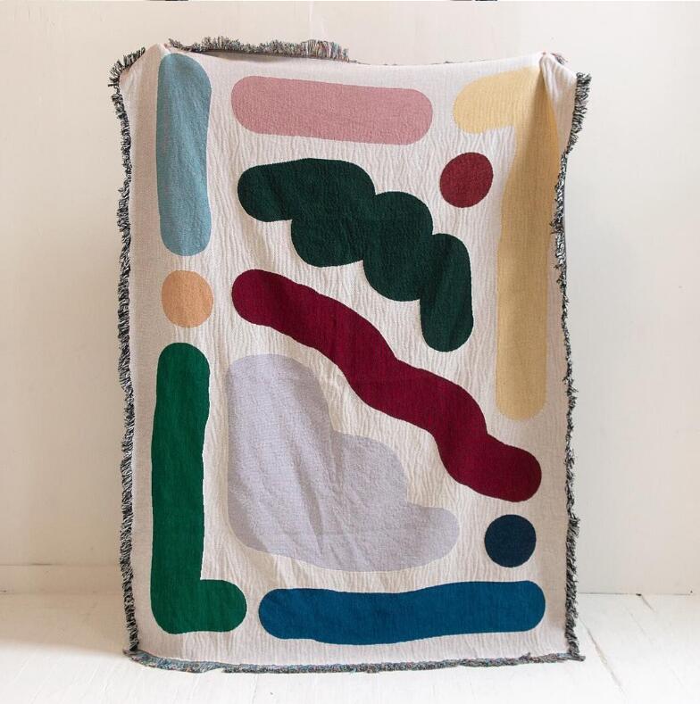 Manta de algodón de líneas de  - Outdoor Camping Rugs reseña y precio