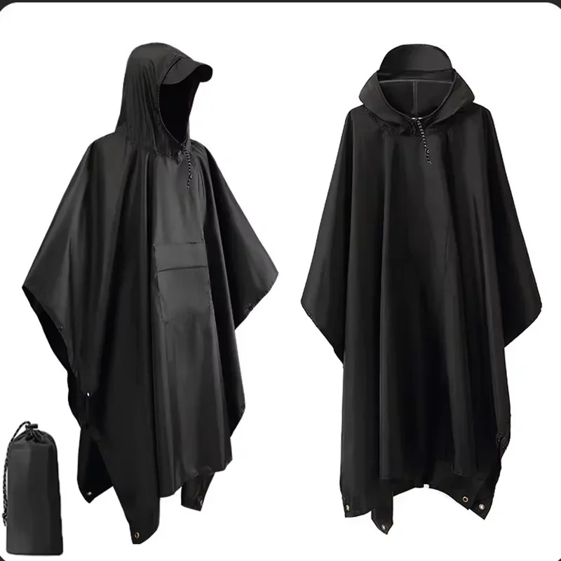 Poncho impermeable con capucha - Camping Rain Poncho reseña y precio