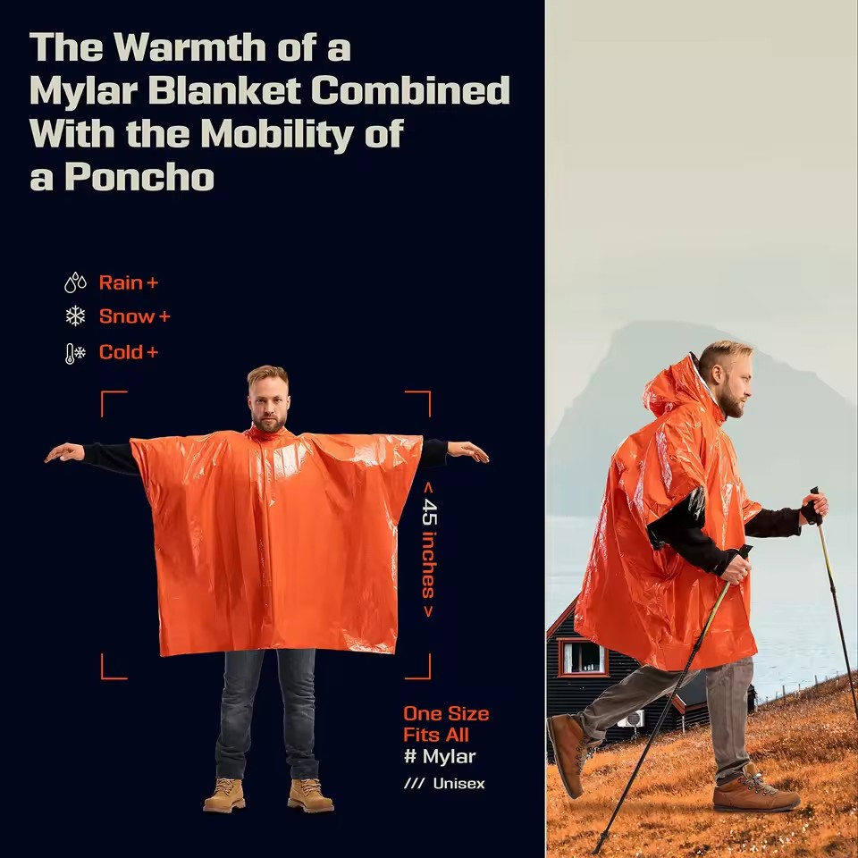 1 unidad/2 unidades: poncho im - Camping Rain Poncho reseña y precio