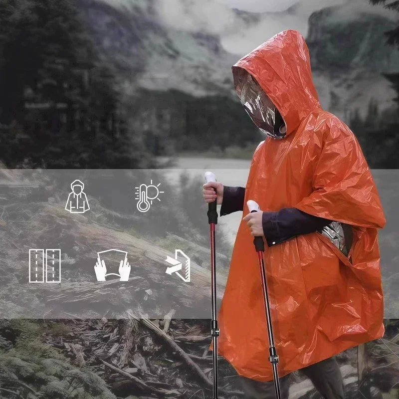 Poncho impermeable y cálido co - Camping Rain Poncho reseña y precio