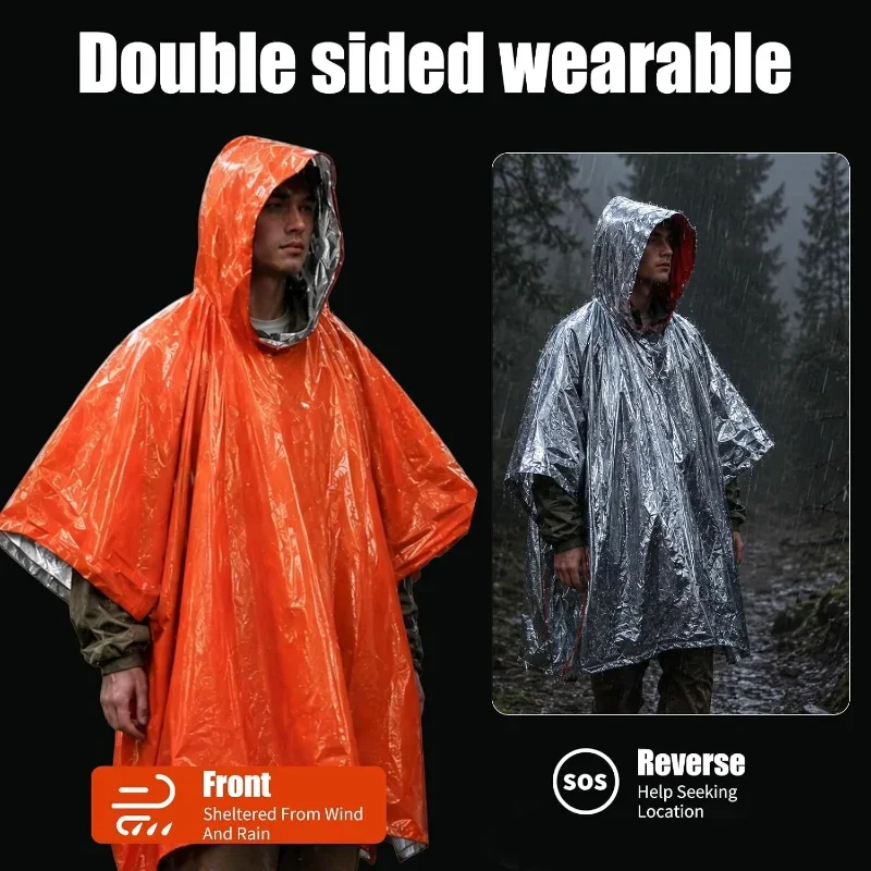 Poncho impermeable y cálido co - Camping Rain Poncho reseña y precio