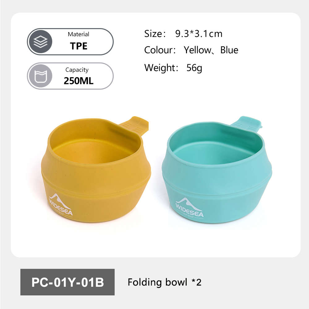 Widesea Camping 250ml taza ple - Outdoor Camping Dining Set reseña y precio